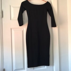 Black midi dress